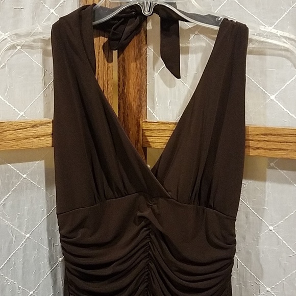 Speechless Junior's Size Medium Dress Brown Halter Tie - Picture 7 of 8
